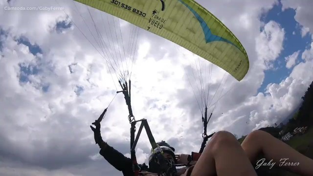 This Is My First Time Paragliding, A Stranger Controls My Lush In The Air!