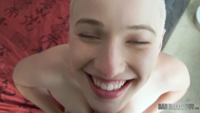 Shaved Head Green Female Step Daughter Riley Nixon Fucks Daddy While Mommy Is Away